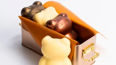 Osito de nube de vainilla y chocolate